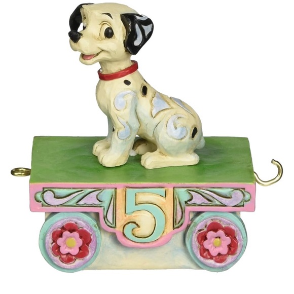 NWOT JIM SHORE Lucky Birthday Train Age 5 Stone Resin Figurine